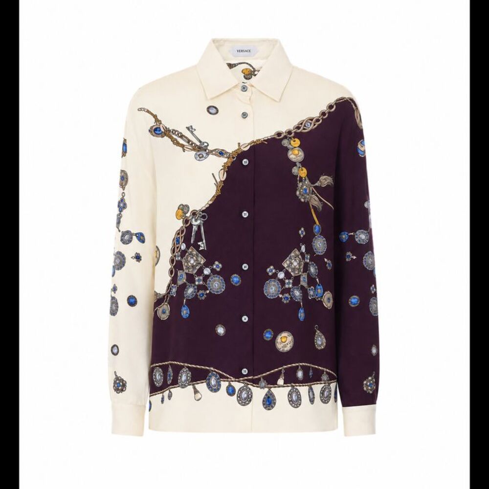 Versace Women Stolen Jewels Print Shirt